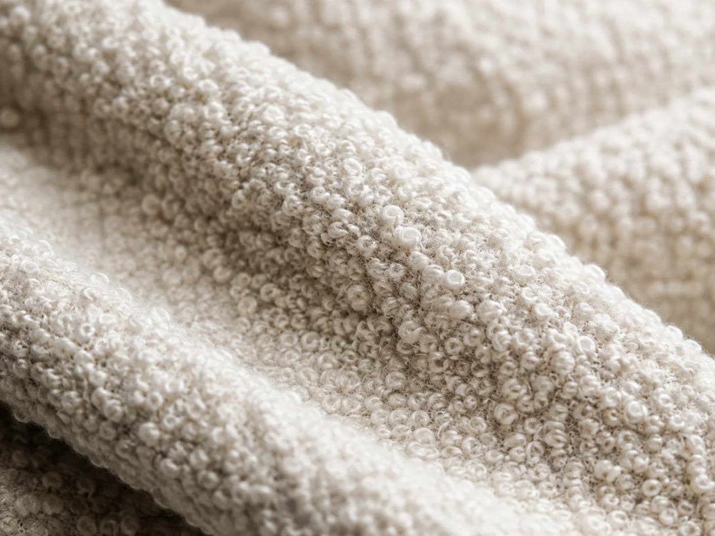 Bouclé material macro
