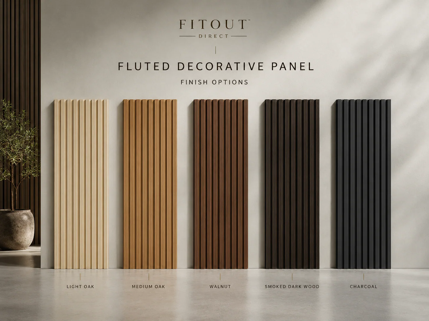 Fluted Decorative Panel finish variation