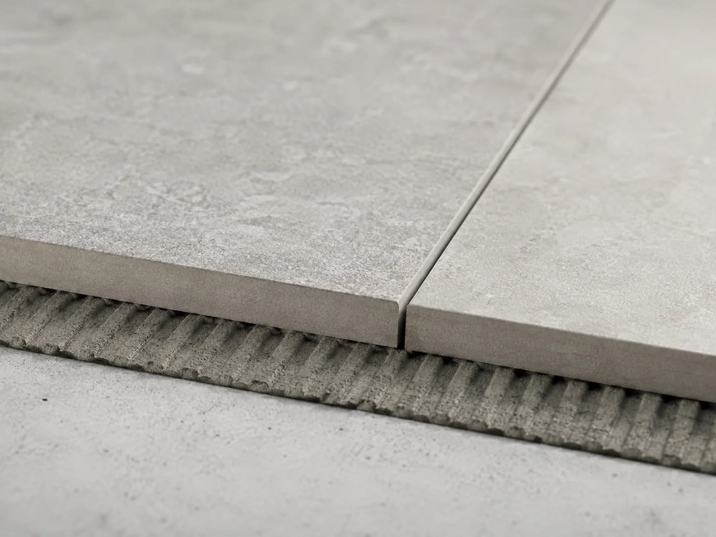 Large-Format Porcelain Flooring edge and profile detail