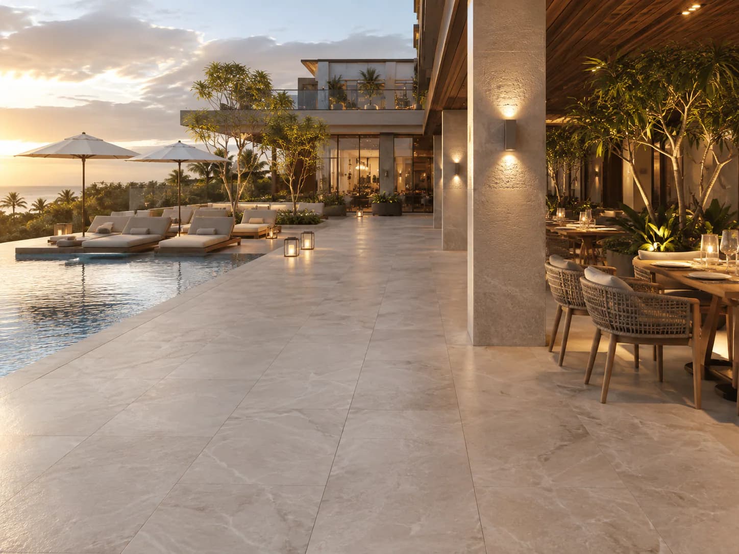 Outdoor Porcelain commercial application