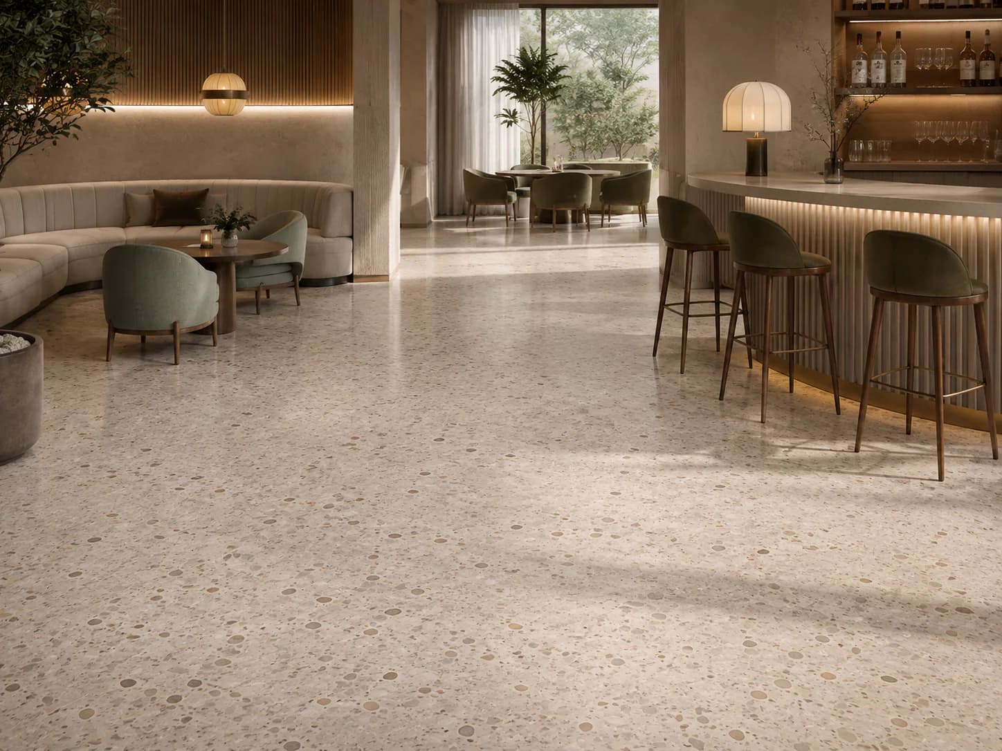 Terrazzo-Look commercial application