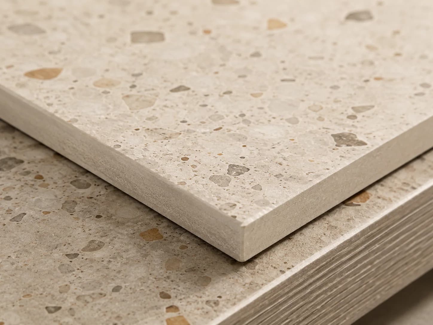 Terrazzo-Look edge and profile detail