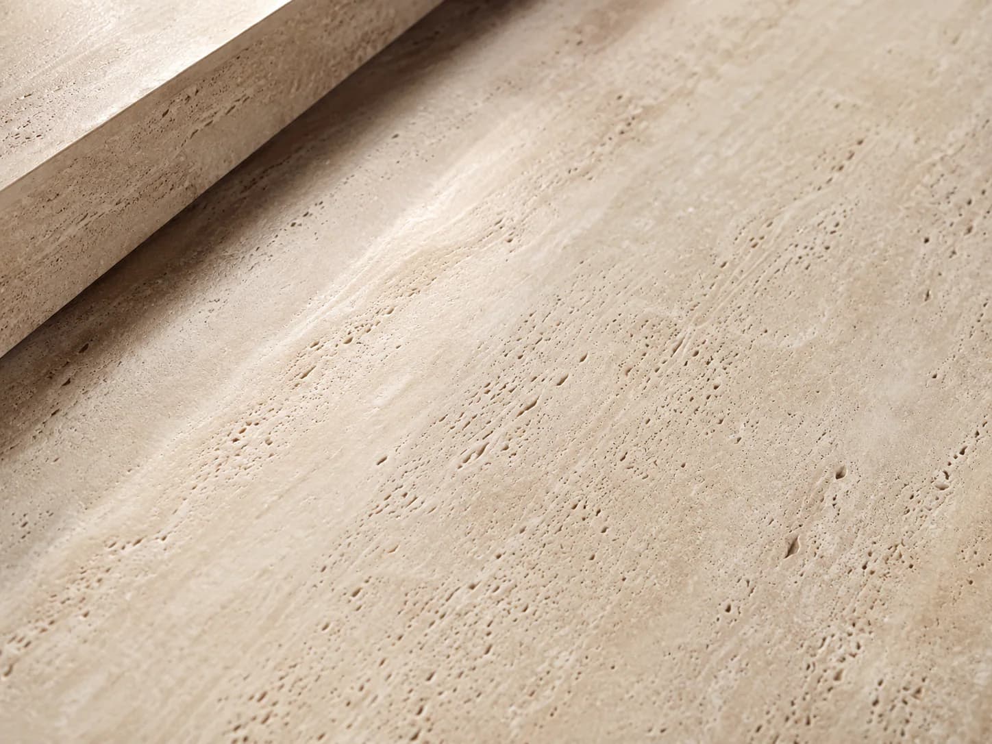 Travertine-Look Porcelain material macro
