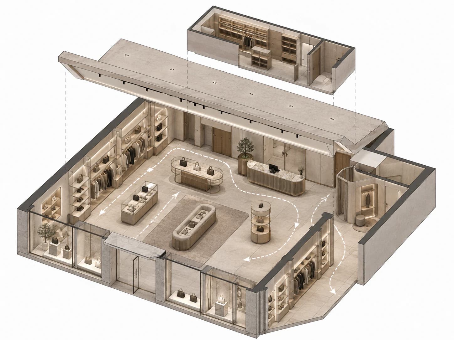 Commercial axonometric study