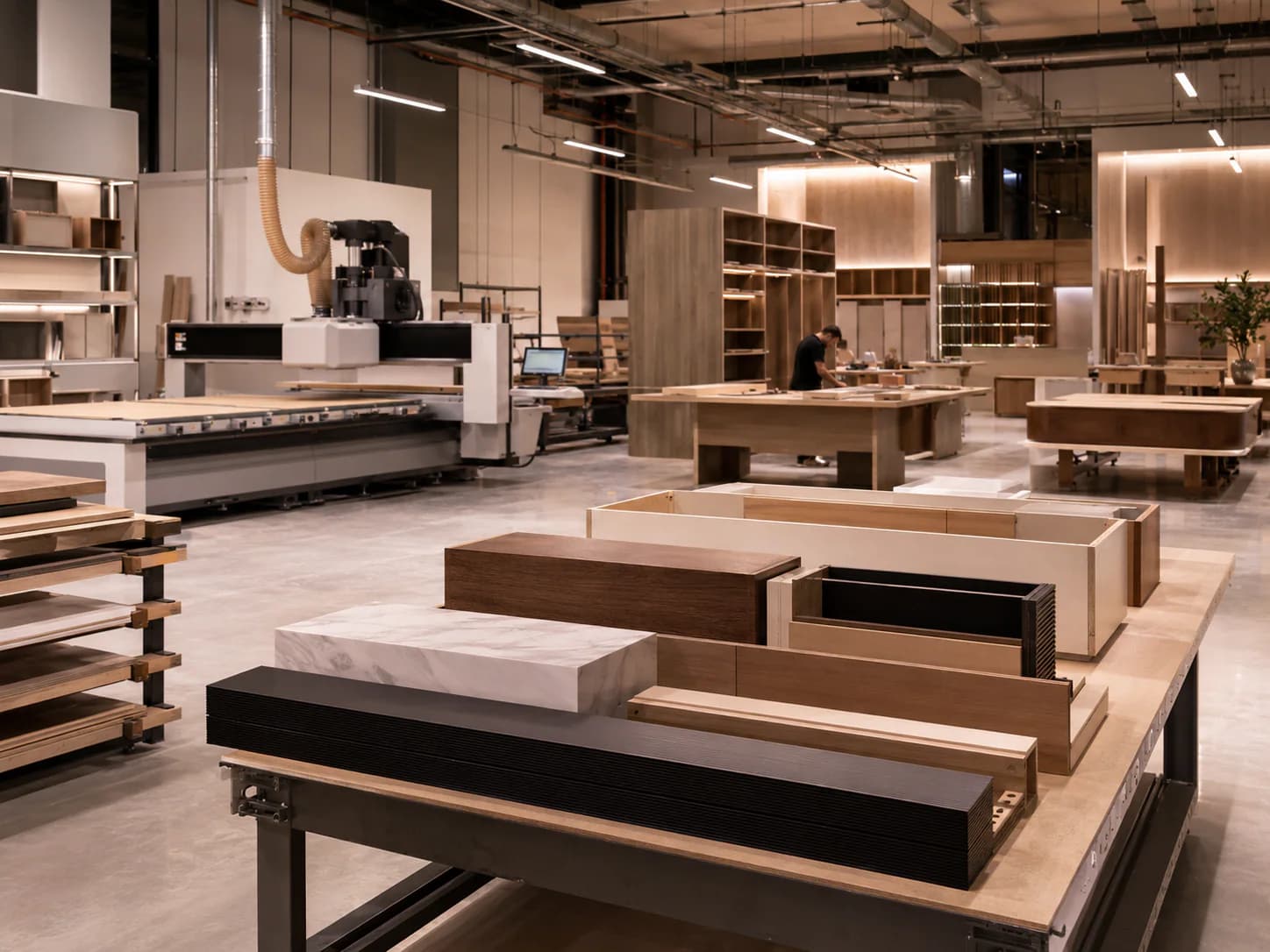 Custom manufacturing within a coordinated fit-out project