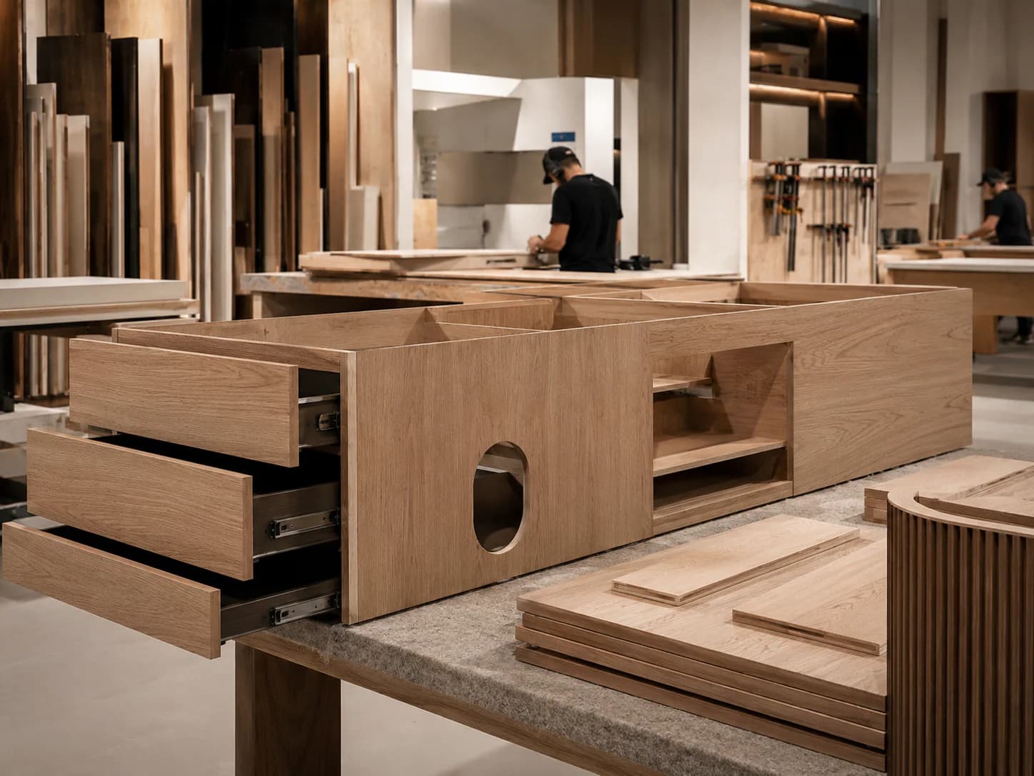 Joinery production within a coordinated fit-out project