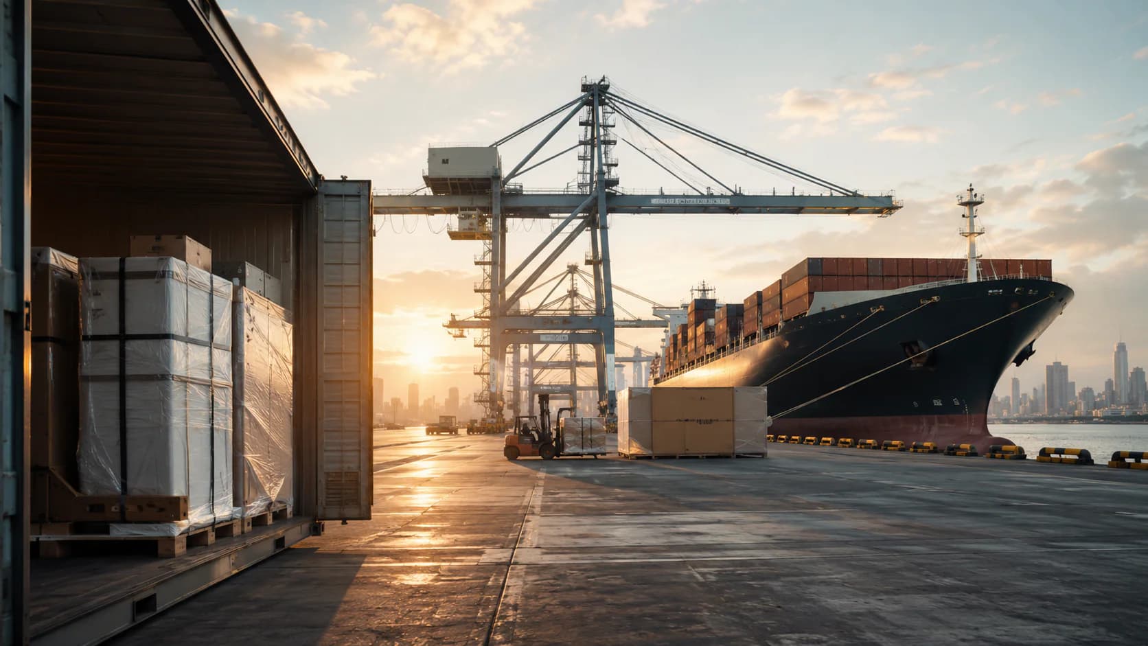 International freight within a coordinated fit-out project