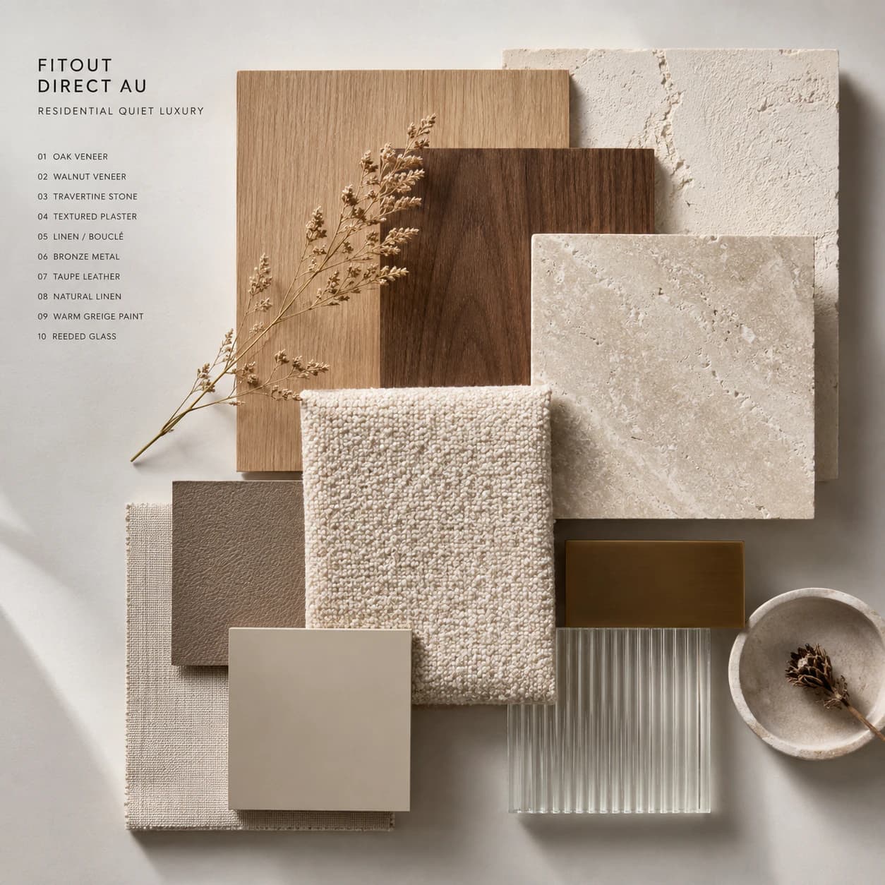 Luxury Residence material palette study