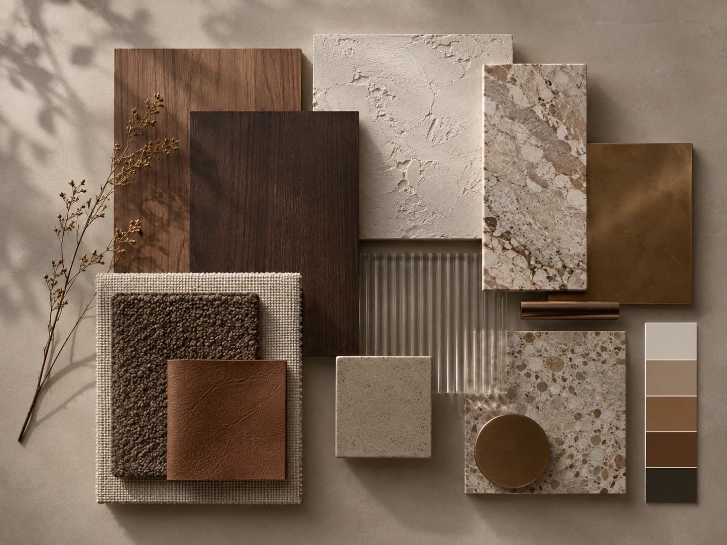 Hospitality material palette study