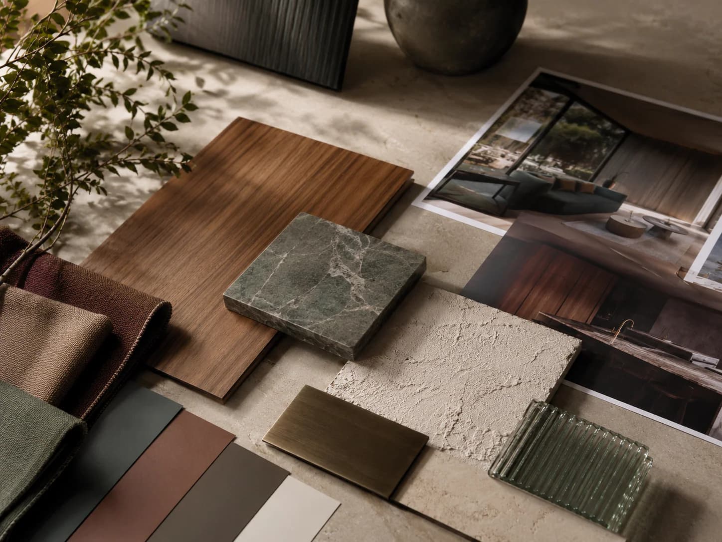 Mood + material direction stage of the FitOut Direct project process