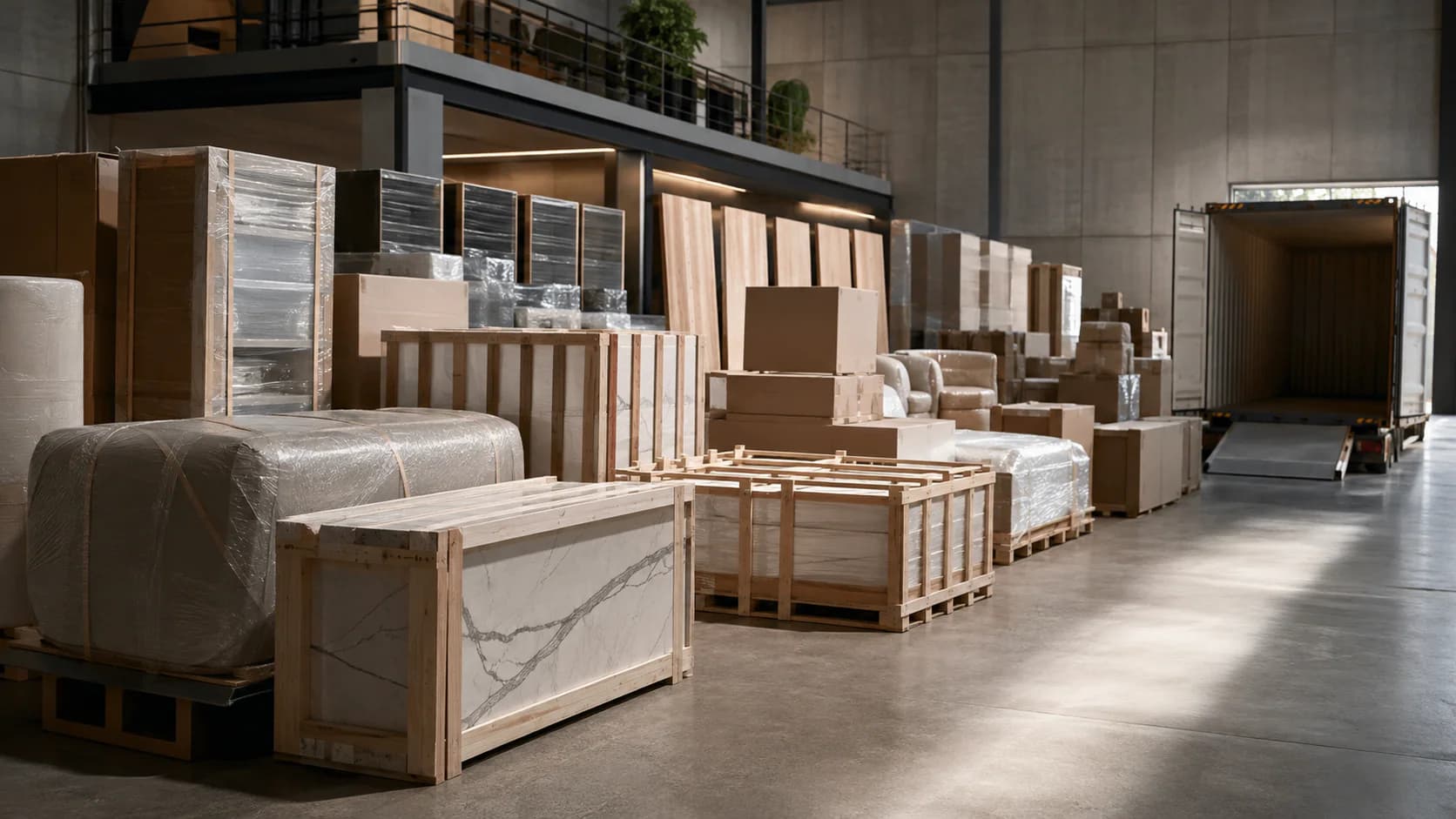 Container consolidation stage of the FitOut Direct project process
