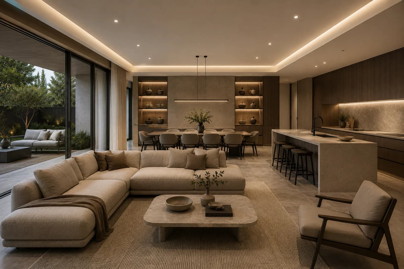 Complete interior result following design development