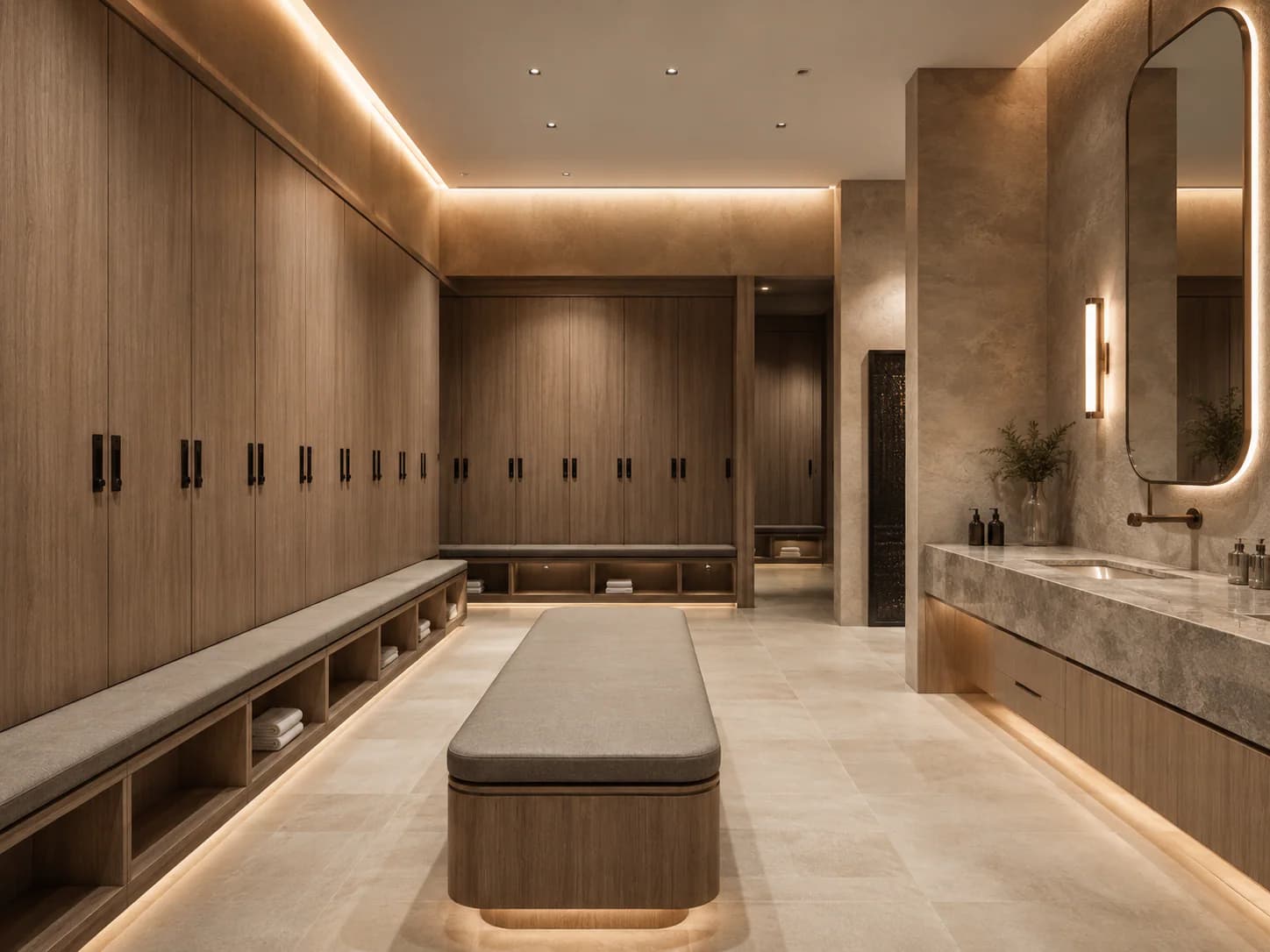 Fitness & Wellness locker-changing interior direction
