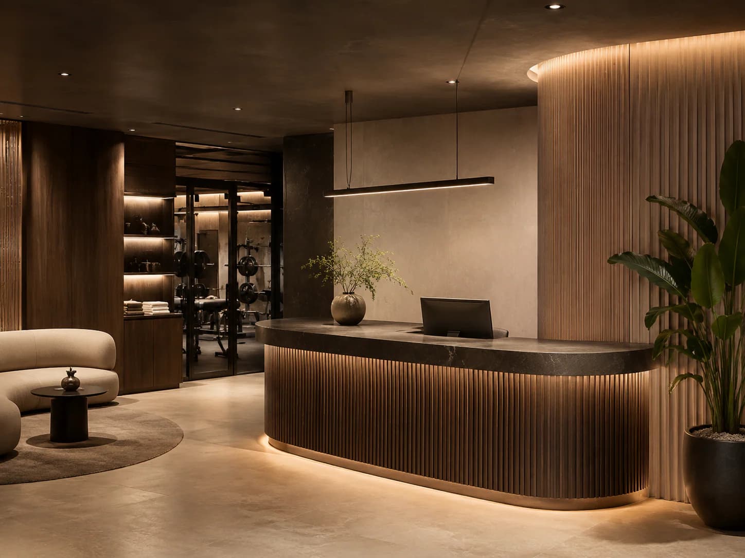 Fitness & Wellness reception interior direction