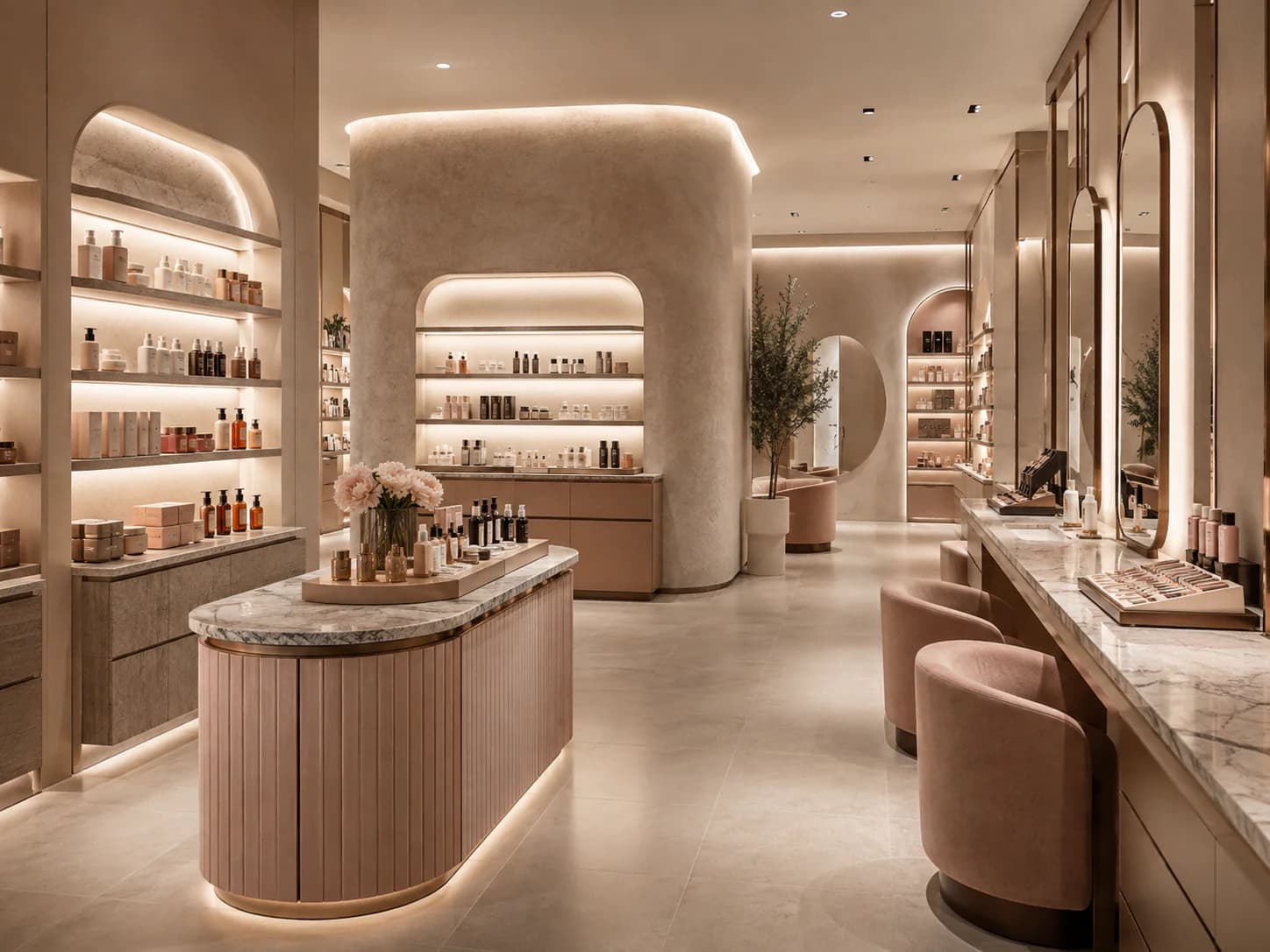 Retail beauty interior direction