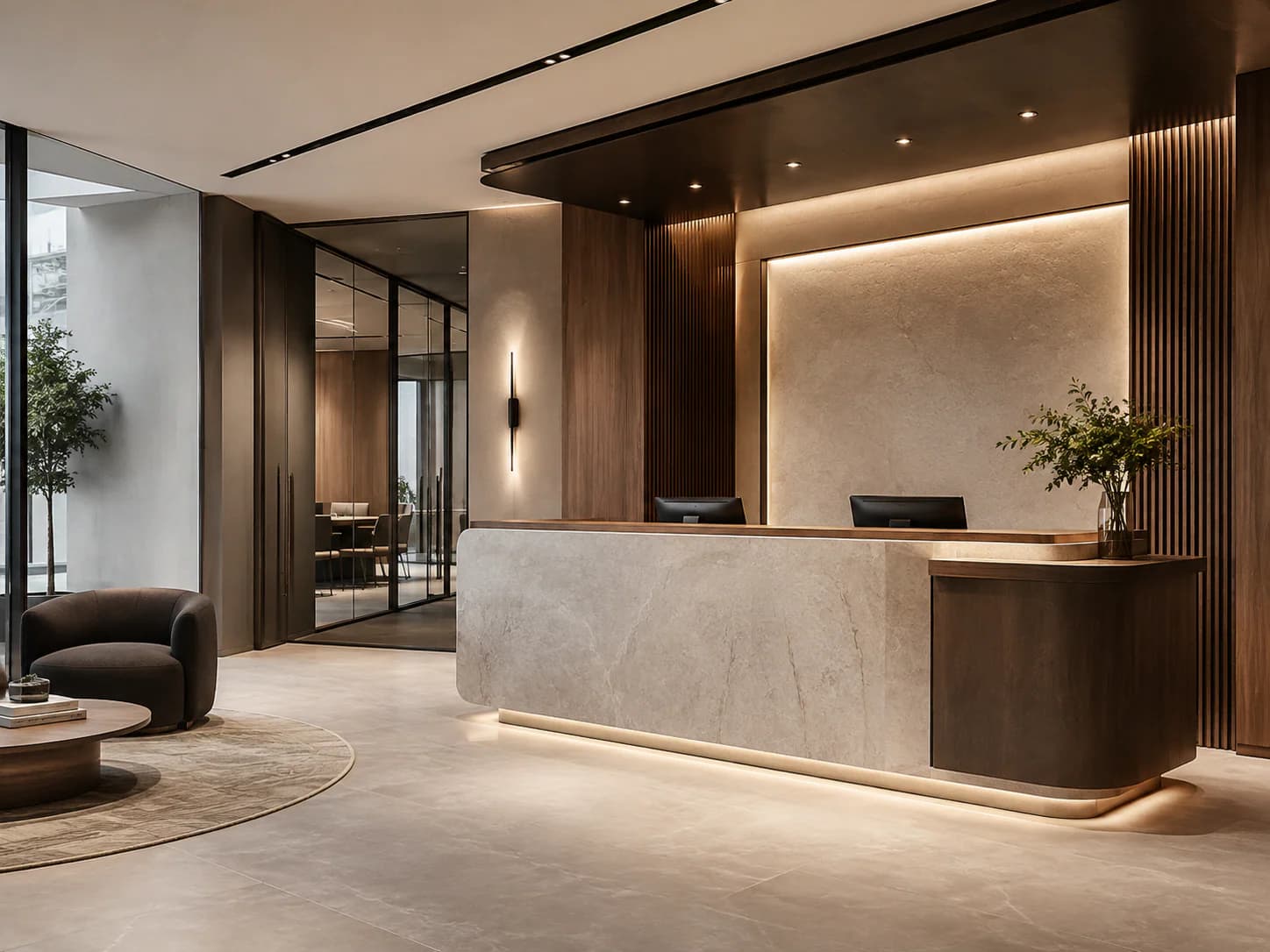 Workplace reception interior direction
