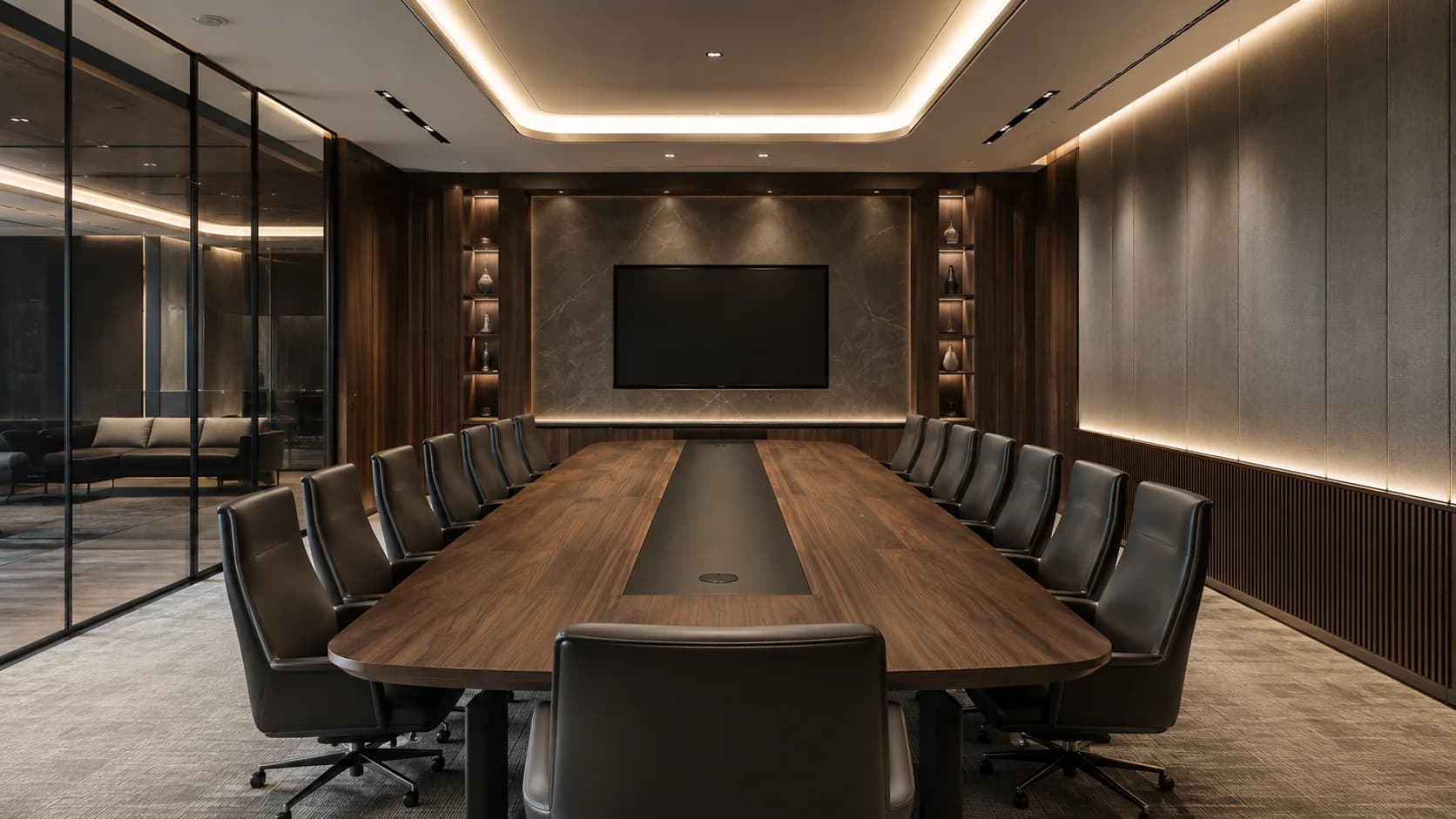 Workplace boardroom interior direction