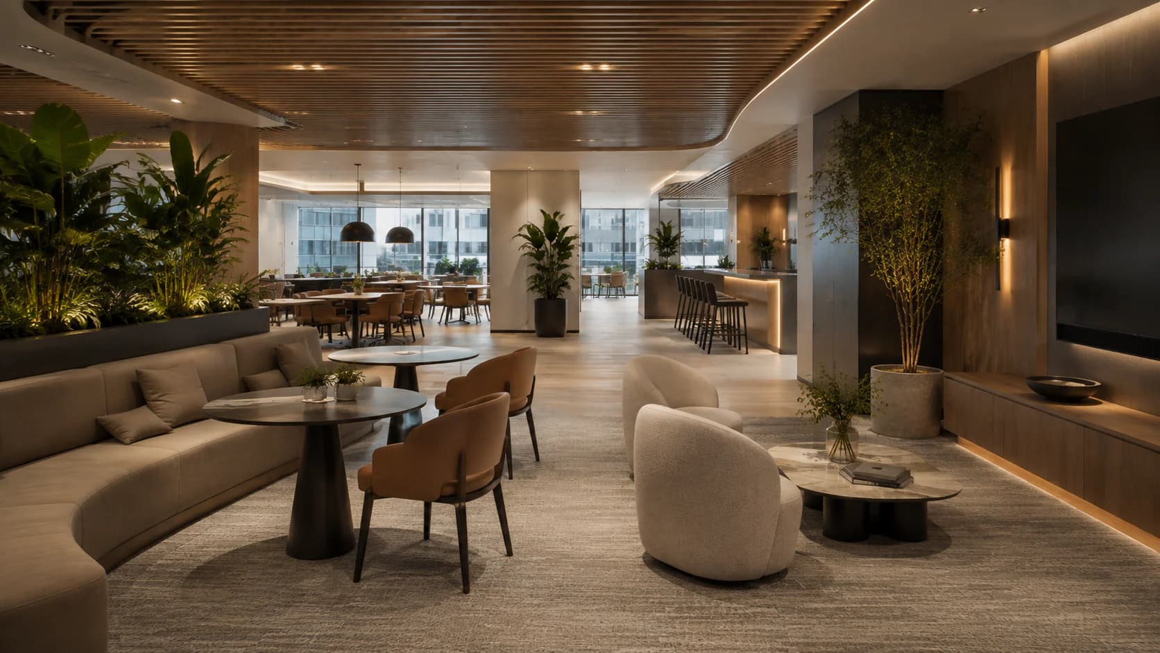 Workplace breakout-zone interior direction