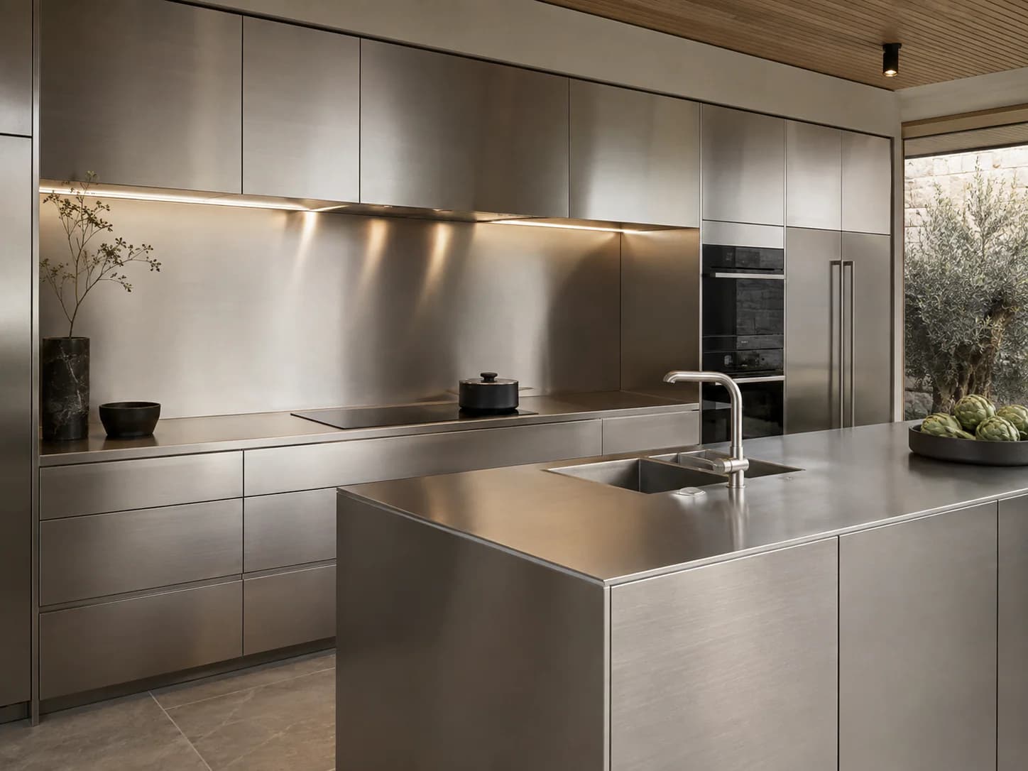 Brushed Stainless Steel residential application