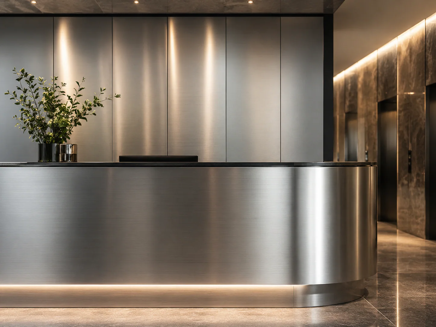 Brushed Stainless Steel commercial application