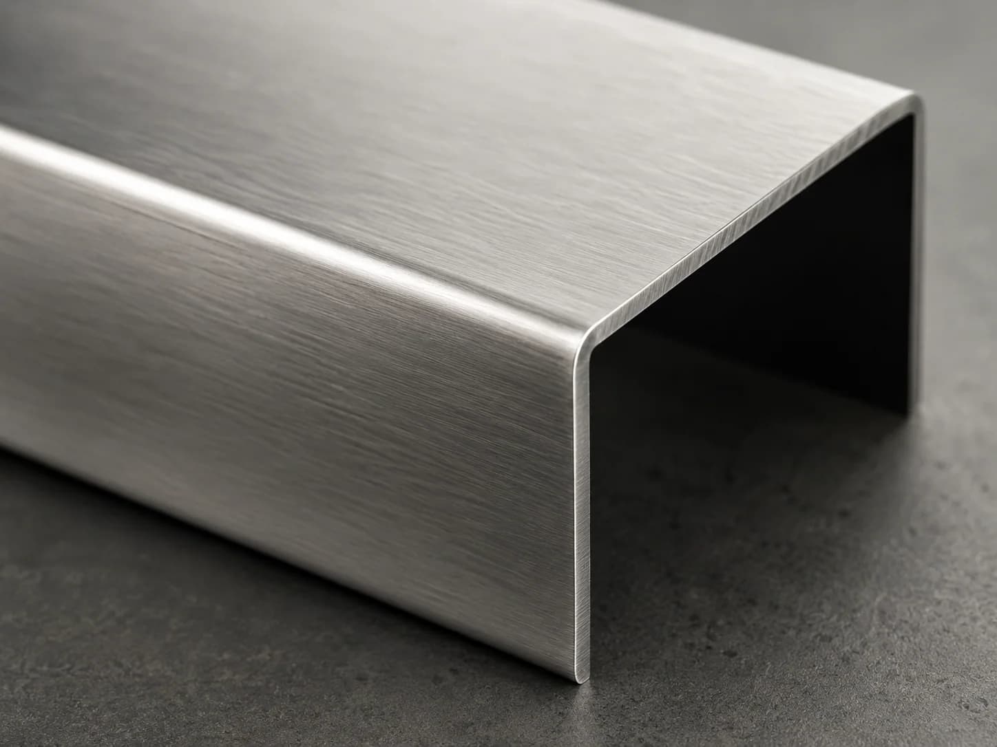 Brushed Stainless Steel edge and profile detail