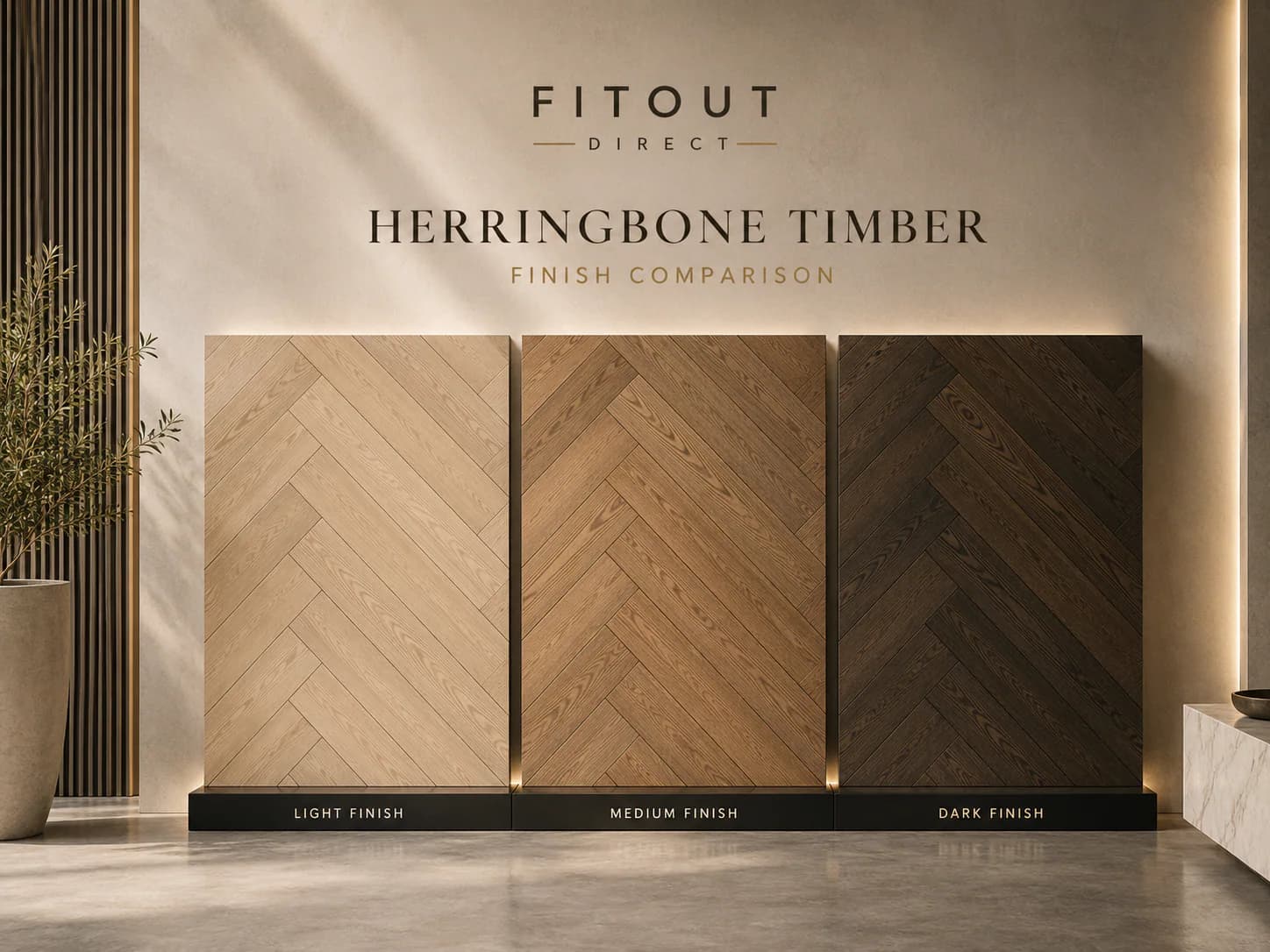 Herringbone Timber edge and profile detail