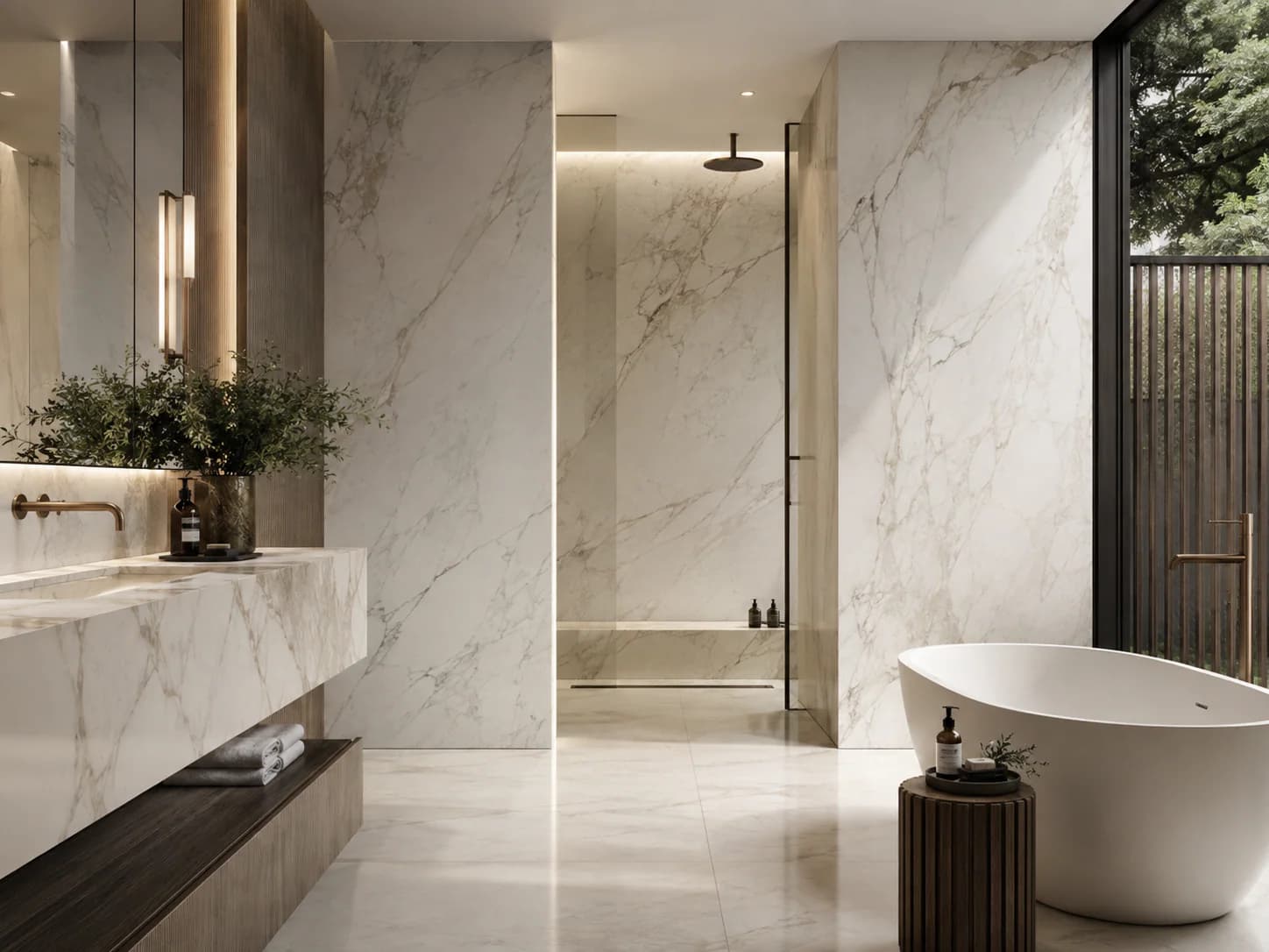 Marble-Look Porcelain residential application