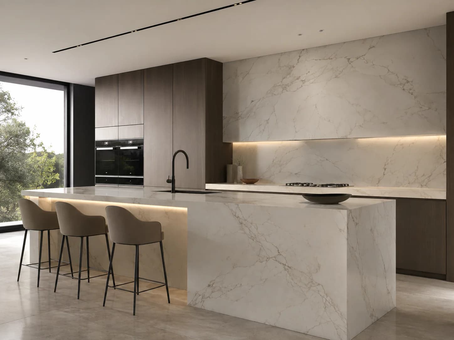 Marble-Look Porcelain commercial application