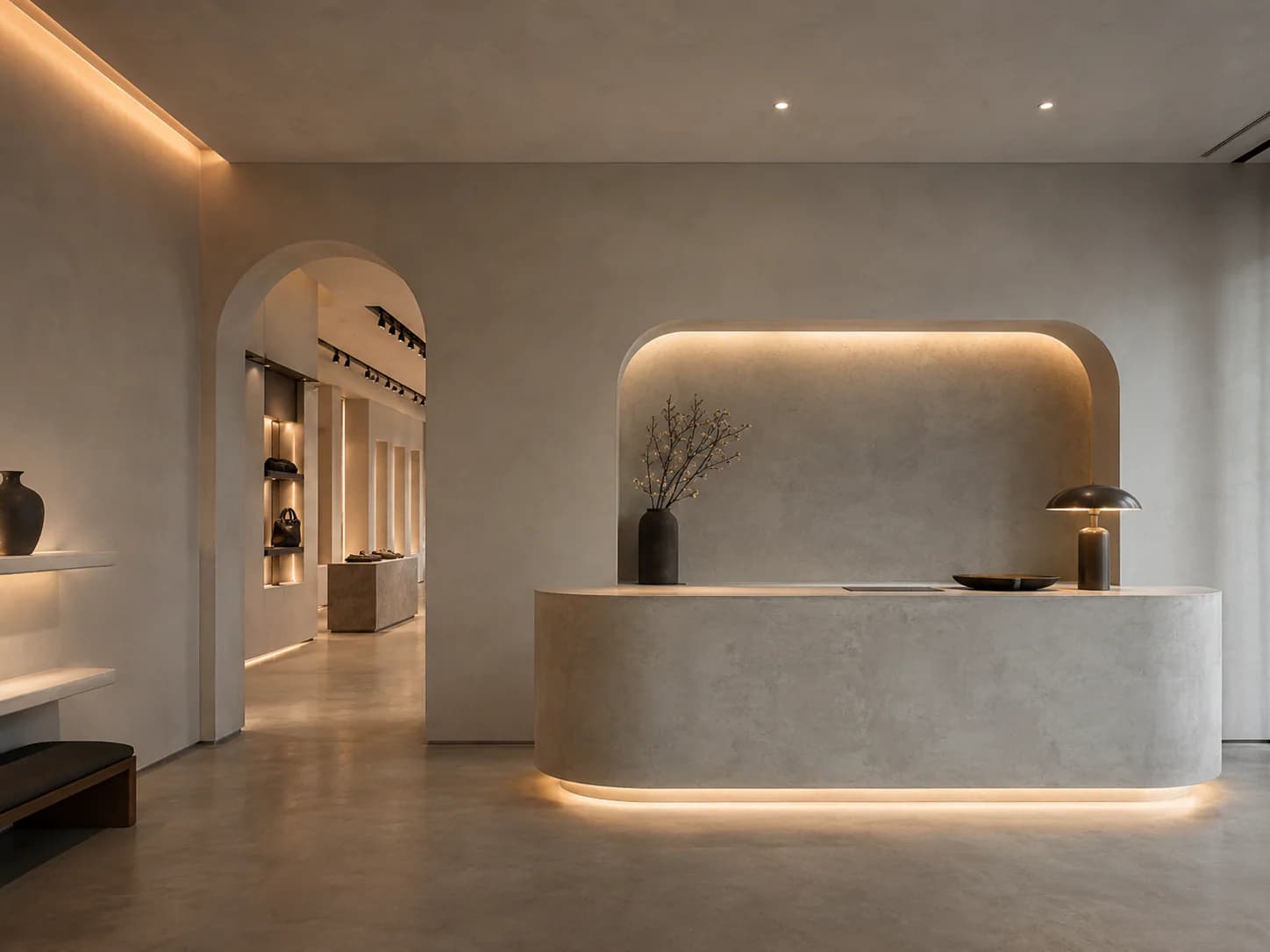 Microcement commercial application