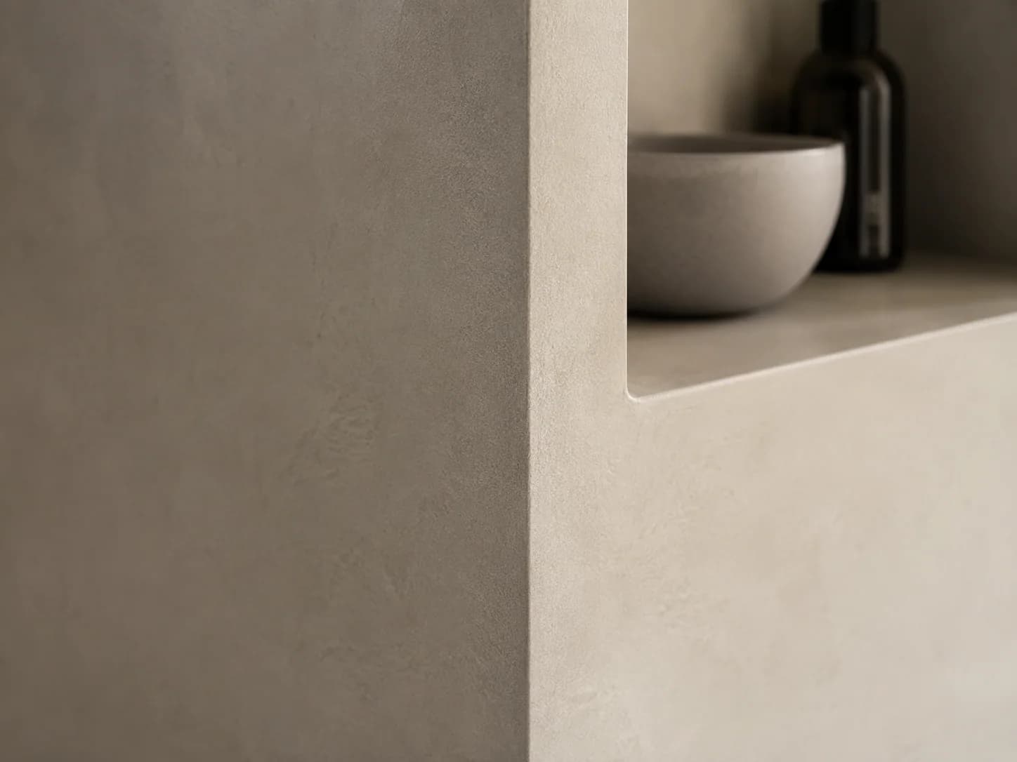 Microcement edge and profile detail