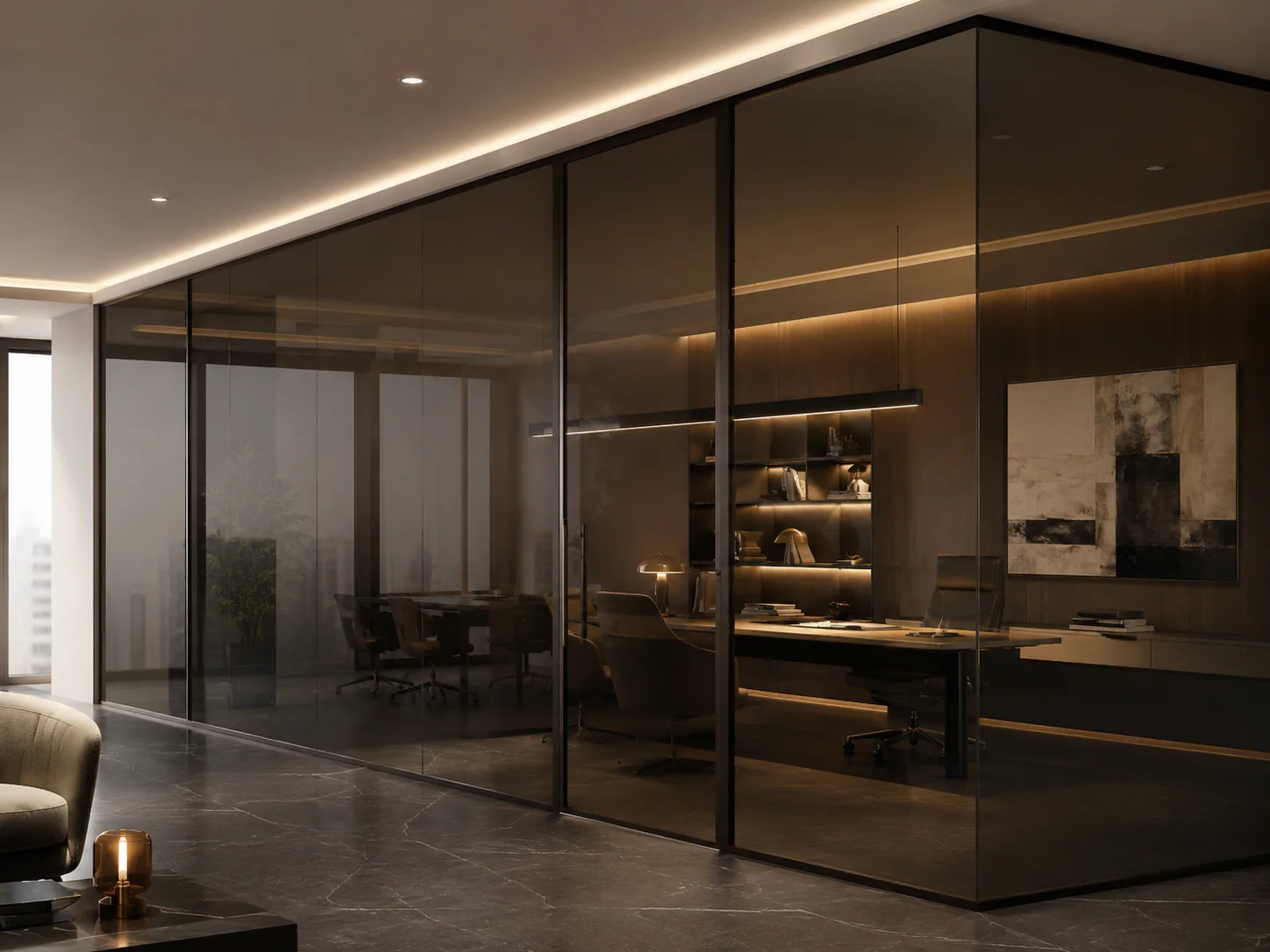 Smoked Glass commercial application