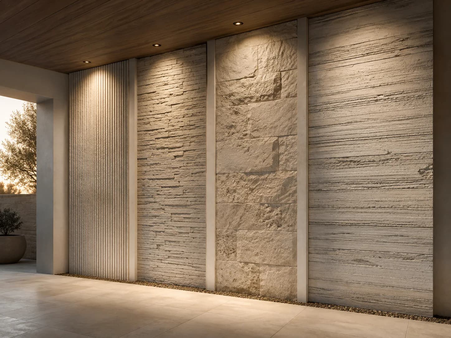 Stone / Textured Wall Cladding finish variation