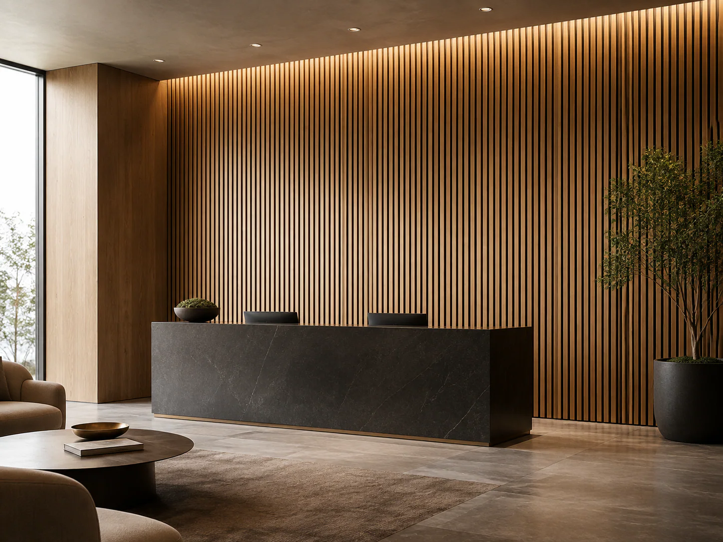 Timber Slat Acoustic residential application