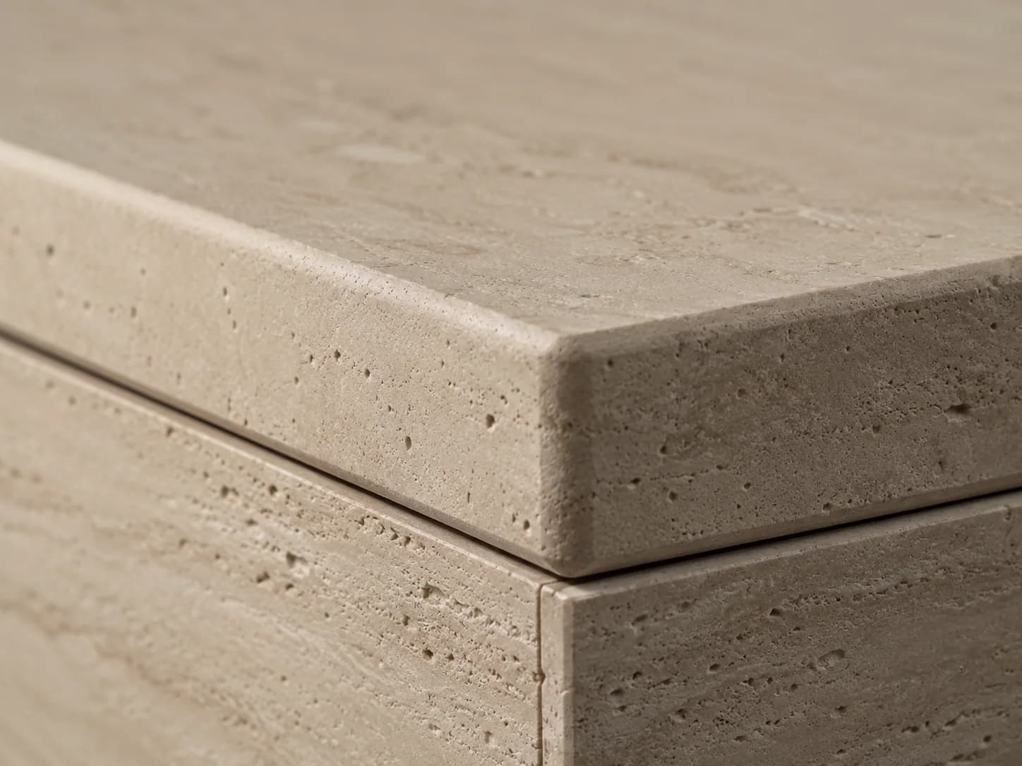 Travertine edge and profile detail